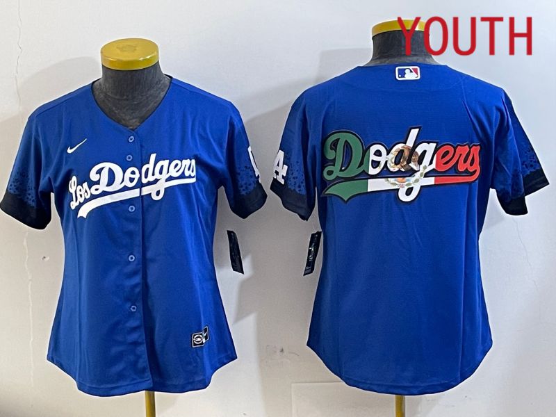 Youth Los Angeles Dodgers blank 2024 blue jersey 202411231